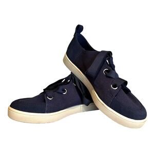 NWT Kids UGG Koolaburra Penley Suede & Canvas Sneakers Blue Sz 4.5